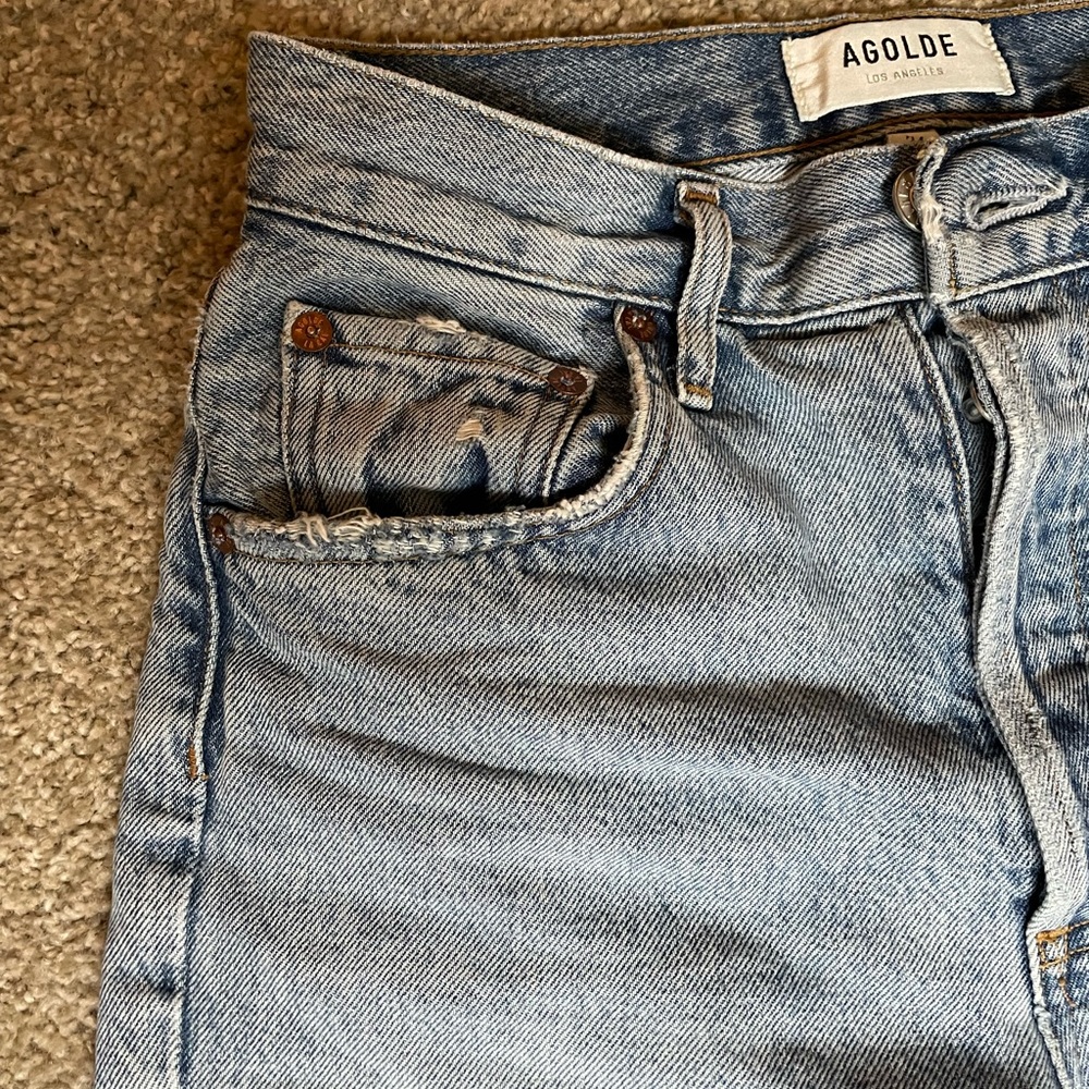AGOLDE Riley High Rise Straight Crop Sz 24 - Picture 7 of 12